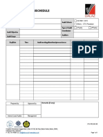 Form Internal Audit Plan or Schedule