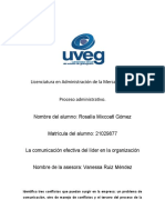 La Comunicación Efectiva Del Líder e La Organización