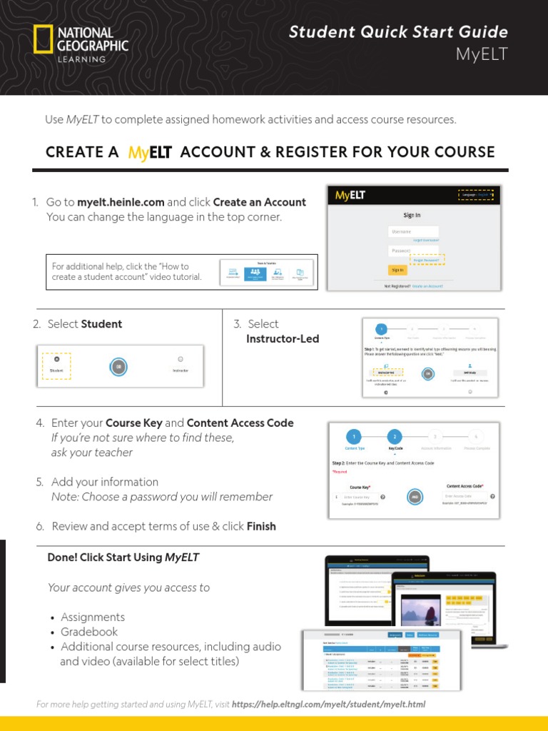 NGL Elt Myelt Studentquickstartguide | PDF
