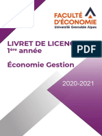 Livret L1 ECONOMIE GESTION 2020