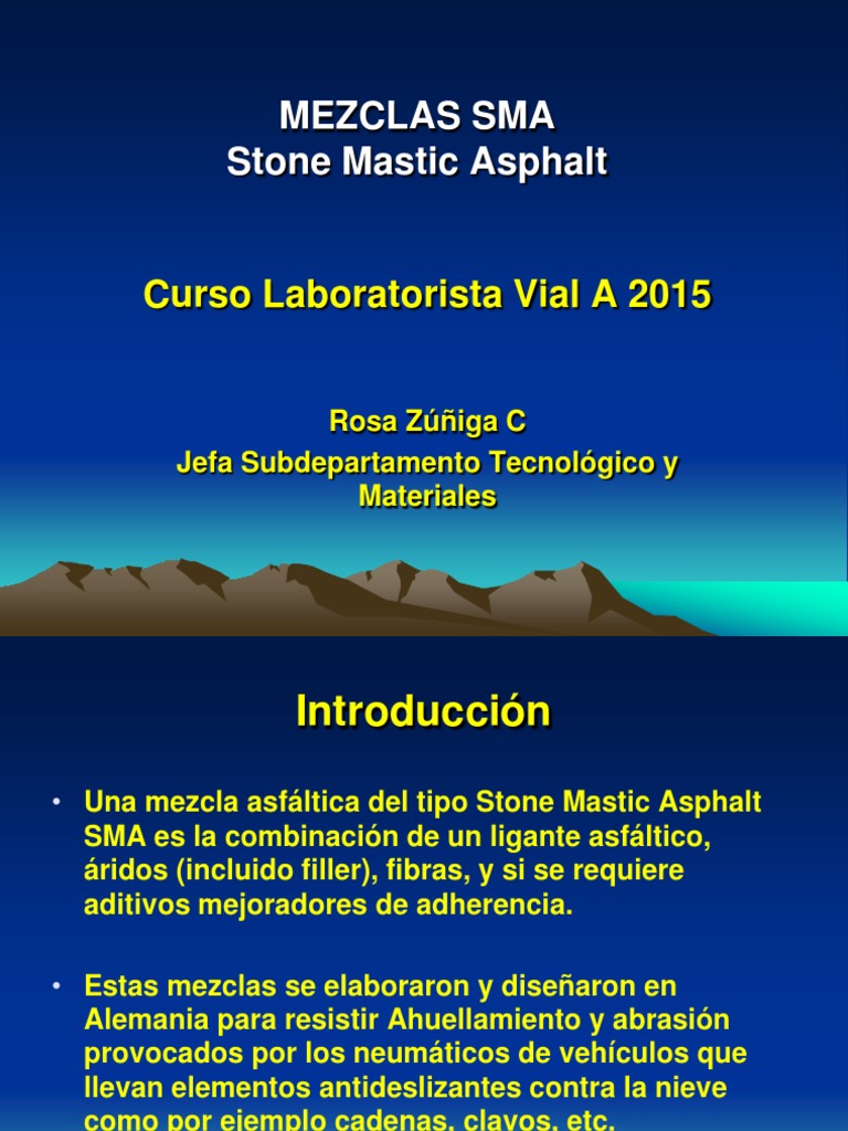 Mezclas SMA ,Lab.A. 2015 Curso PDF Naturaleza Ciencias fisicas