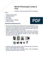 Pernyataan Metode Pemasangan Lampu