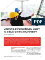 Choosing A Project Delivery System in A Multi-Project Environment (CLI)