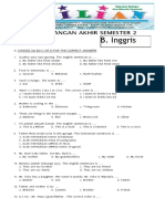 Soal Uas B Inggris Kelas 3 SD Semester 2 Dan Kunci Jawabanpdf