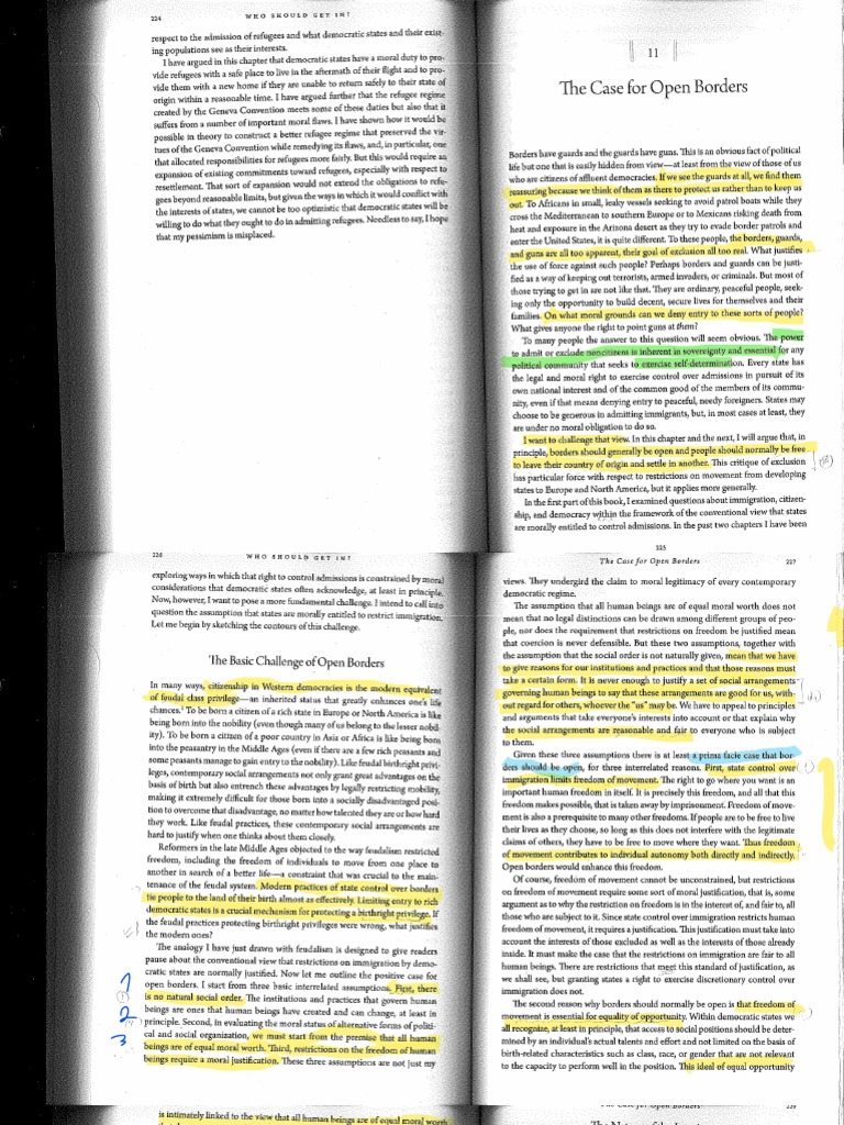 Carens, Ethics of Immigration, The Case For Open Borders PDF