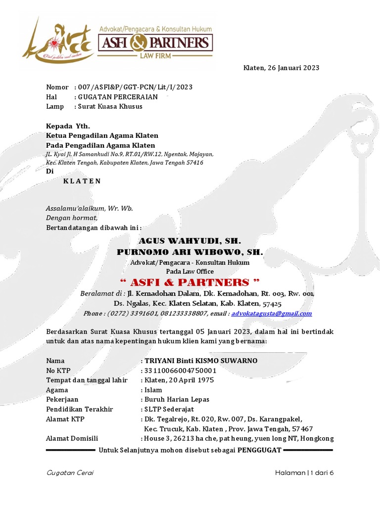 Surat Kuasa Istimewa Mediasi | PDF