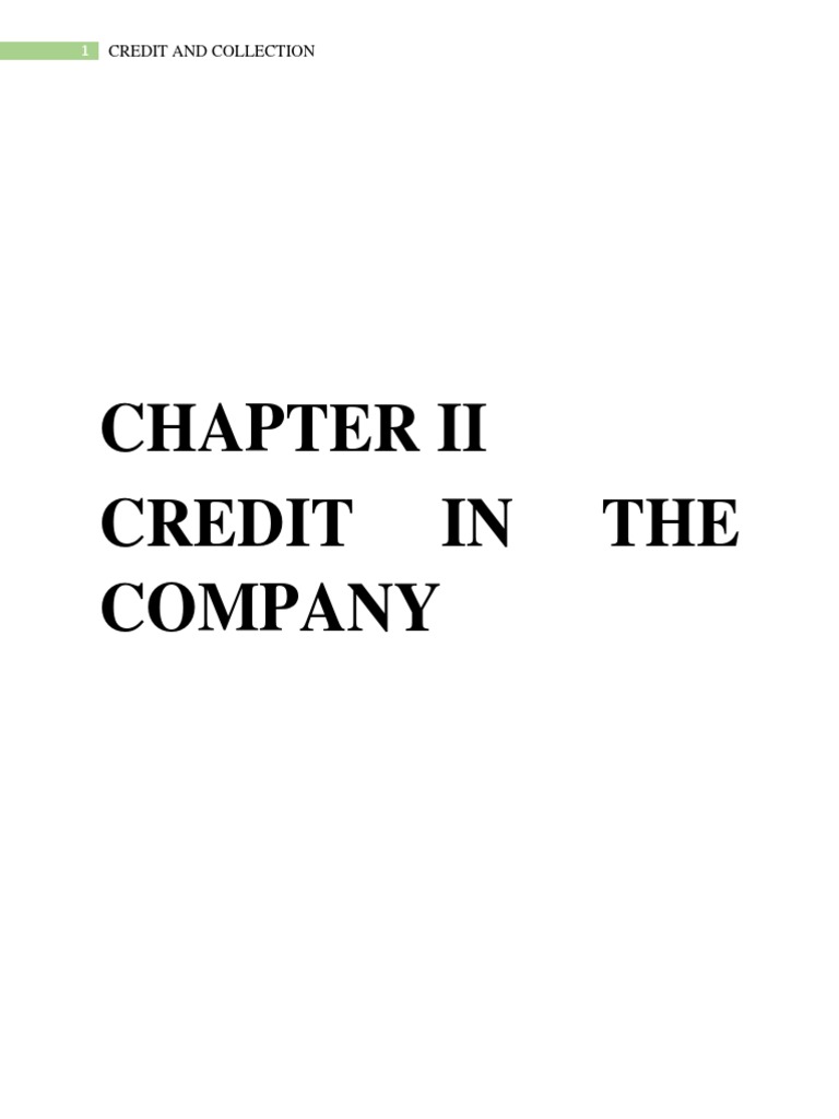 Credit Department Functions and Strategies | PDF | Credit | Finance ...