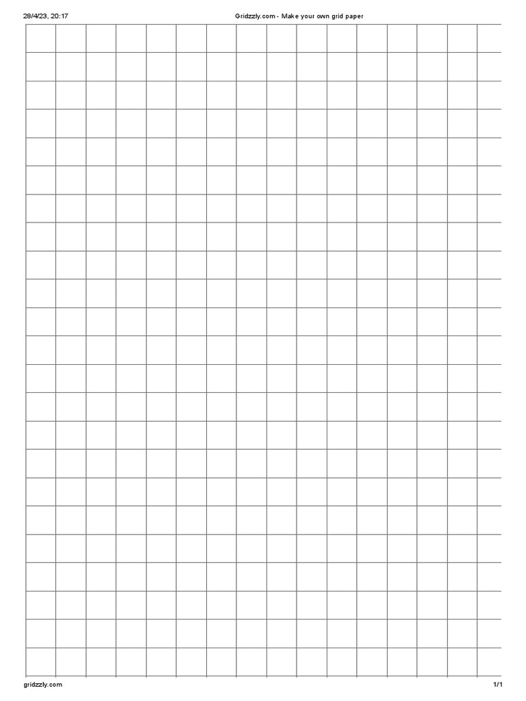 Make Your Own Grid Paper PDF