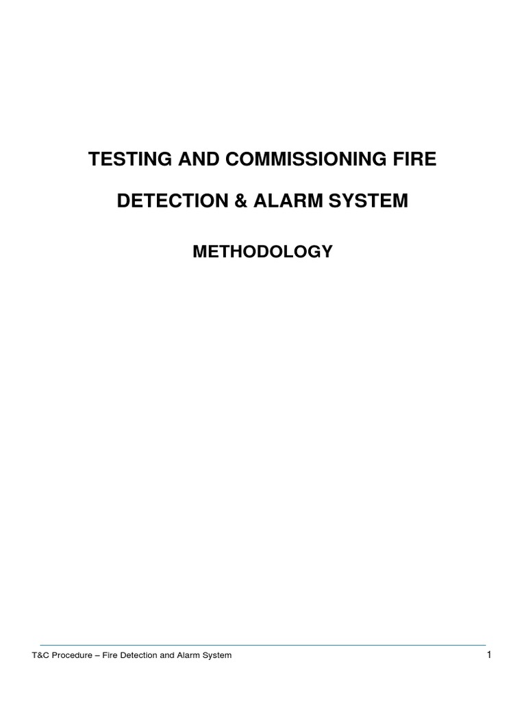 Fdas Testing Commissioning Methodology Pdf Building Engineering