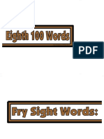 8TH 100 Words