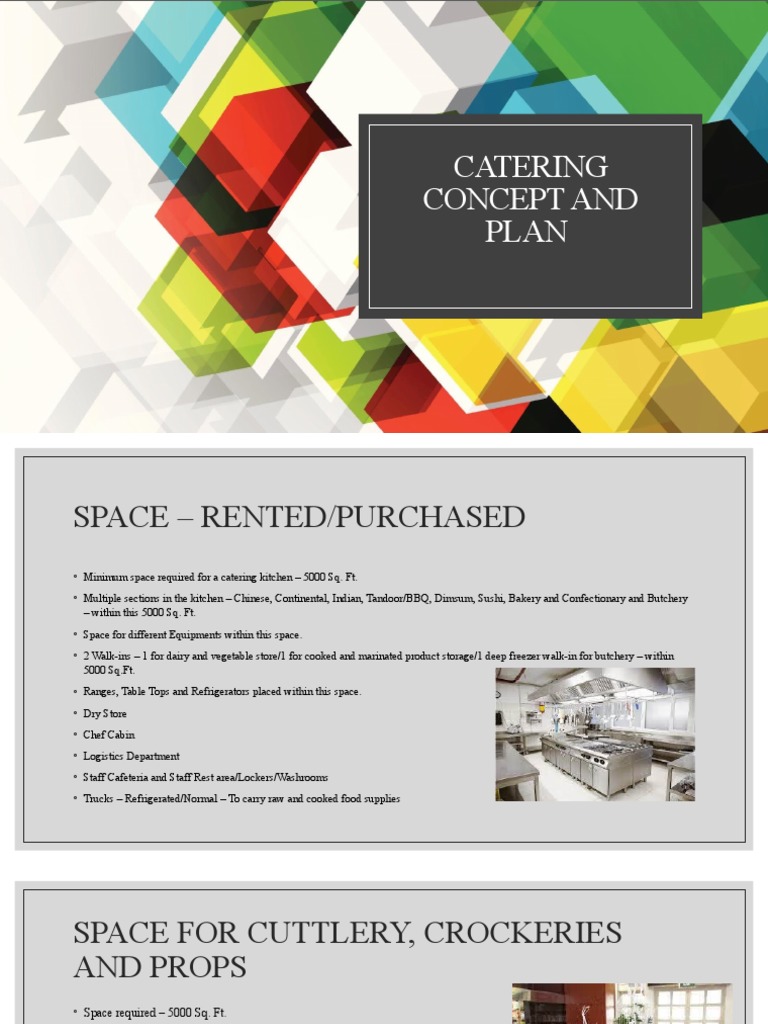 Comprehensive Catering Kitchen Plan | PDF | Kitchen | Chef