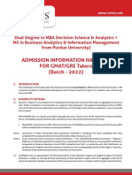 Handout - MBA Decision Science & Analytics 2022