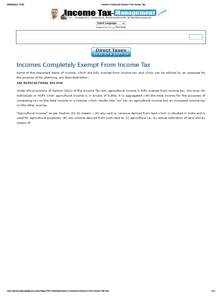 Completely Exempt From Tax PDF Capital Gains Tax Taxes