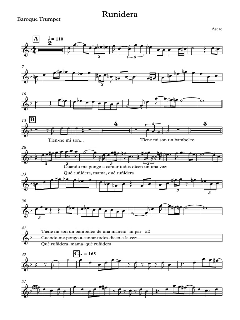 Runidera Asere Tpt Baroque Trumpet PDF