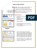 1 Barra de Herramienta Insertar