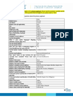 Information Form, Primary Applicant