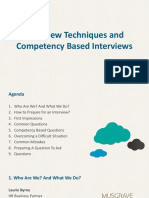 Interview Techniques and Competency