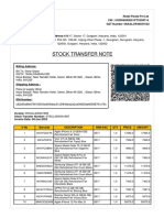 Stock Transfer Note