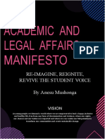 Anesu's Academics and Legal Manifesto