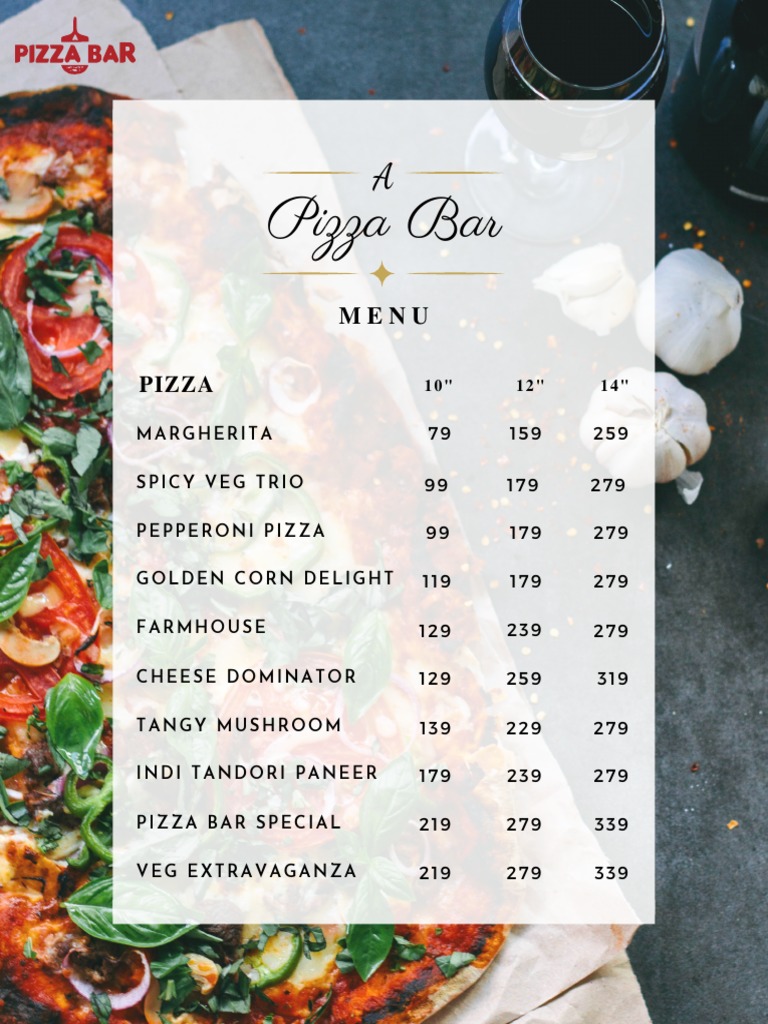 Pizza Menu | PDF