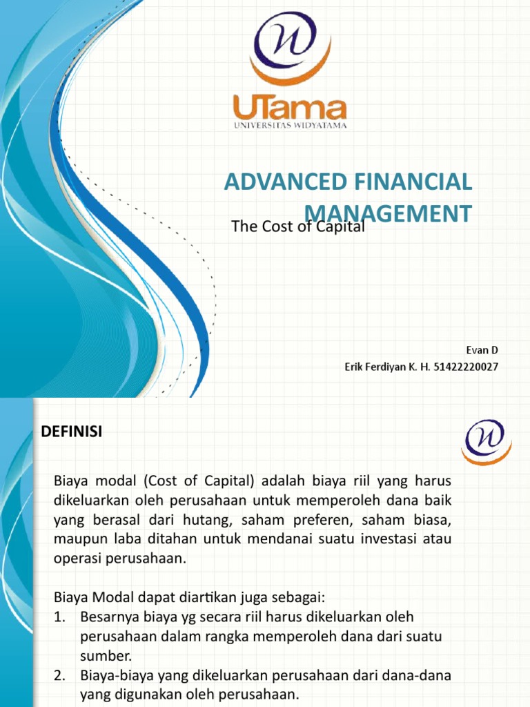 Biaya Modal dalam Manajemen Keuangan | PDF