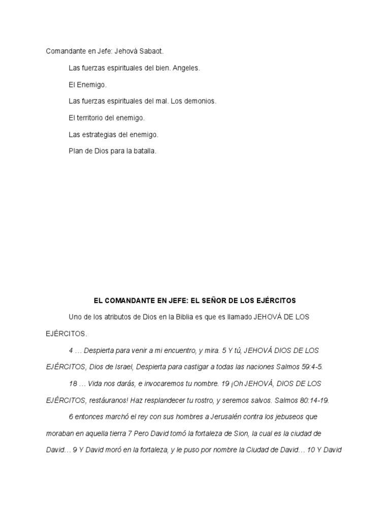 Jehova de Los Ejercitos. | PDF | David | Dios