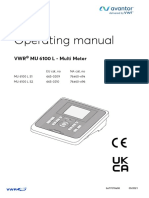 VWR MU 6100L Multi Meter Operating Manual