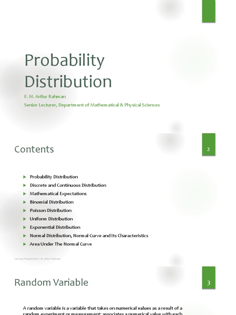 Discrete Probability Distributions Guide | PDF | Probability ...