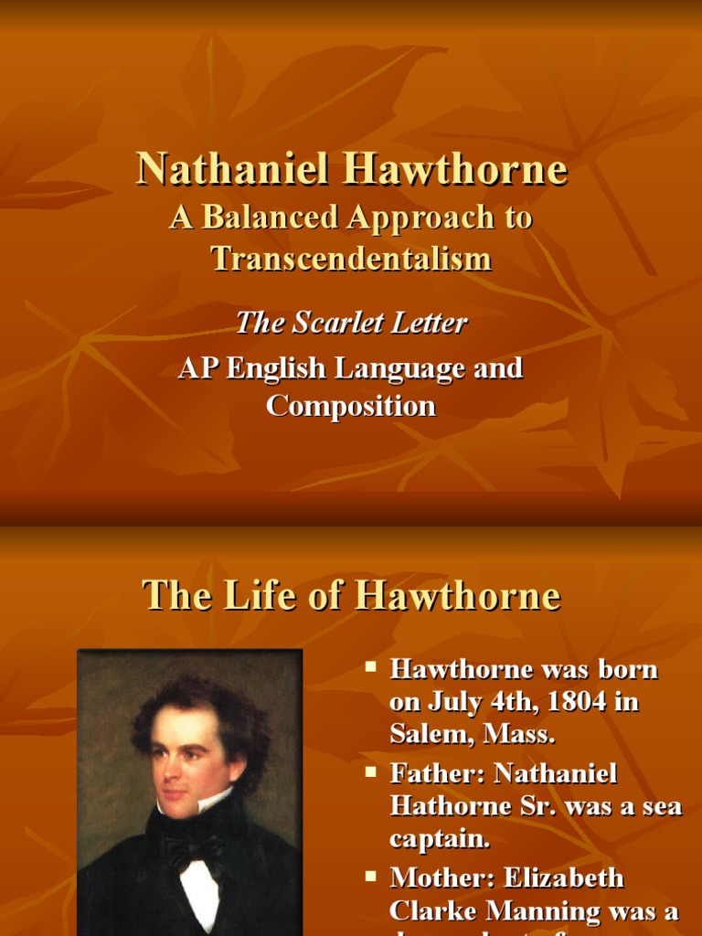 Nathaniel Hawthorne PDF Nathaniel Hawthorne Transcendentalism