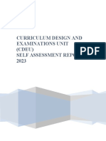 Curriculum Design and Examinations Unit Report