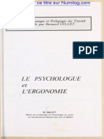 Le Psychologue Et L'Ergonomie