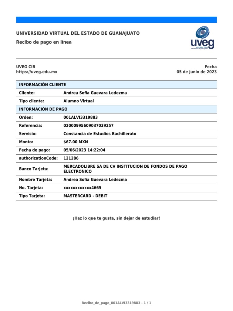 Recibo de Pago 001ALVI3319883 | PDF