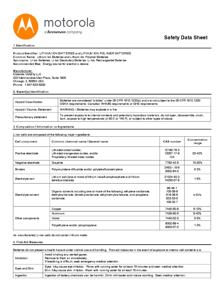 2778 1 Battery Msds