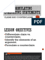 Claims vs. Counterclaims