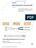 How To Map Symbolic Account To G - L Account in SAP