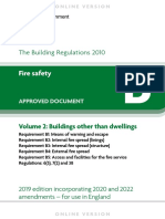 Approved Document B Fire Safety Volume 2 - Buildings Other Than Dwellings 2019 Edition Incorporating 2020 and 2022 Amendments