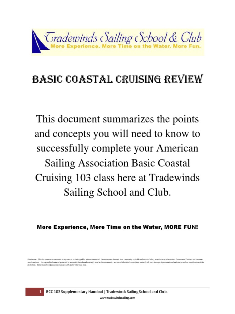ASA 103 Basic Coastal Cruising Review PDF