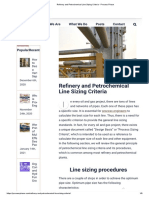 Refinery and Petrochemical Line Sizing Criteria - Process Phase