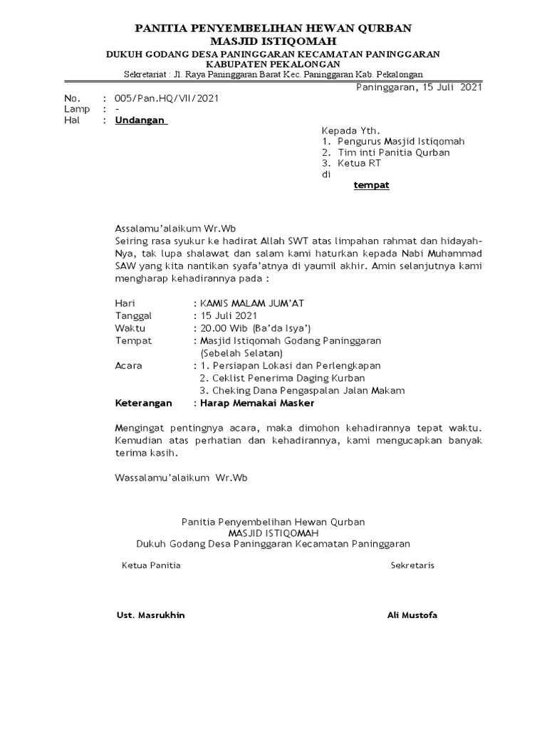 Undangan Rapat | PDF