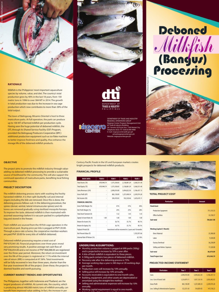 Deboned Milkfish (Bangus) Processing | PDF