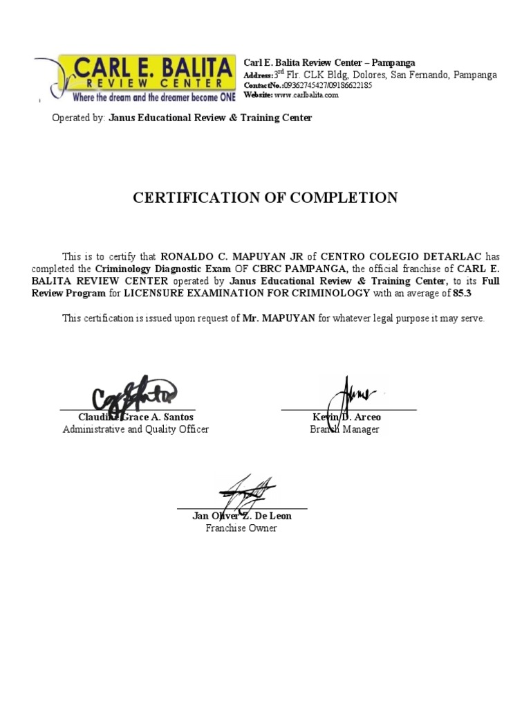 Ace diagnostic exam result pdf