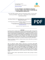 Reducción Volumétrica de Residuos Sólidos Plásticos (Pet, Pead Y Pebd), Aplicando Un Método de Conformado Artesanal