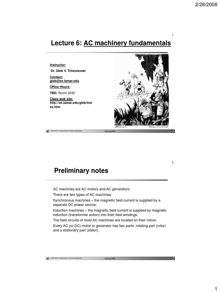 AC Machine Module 1 | PDF | Electric Motor | Machines