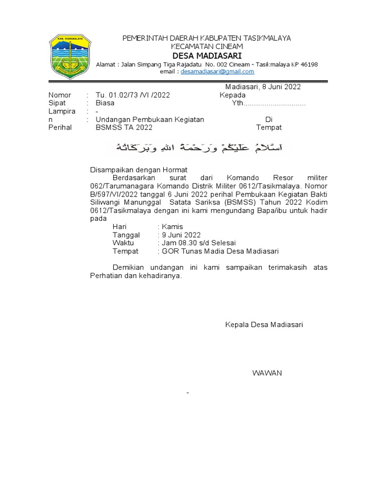 Surat Undangan Bumdes | PDF