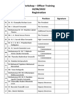 Workshop Officer Training Registration