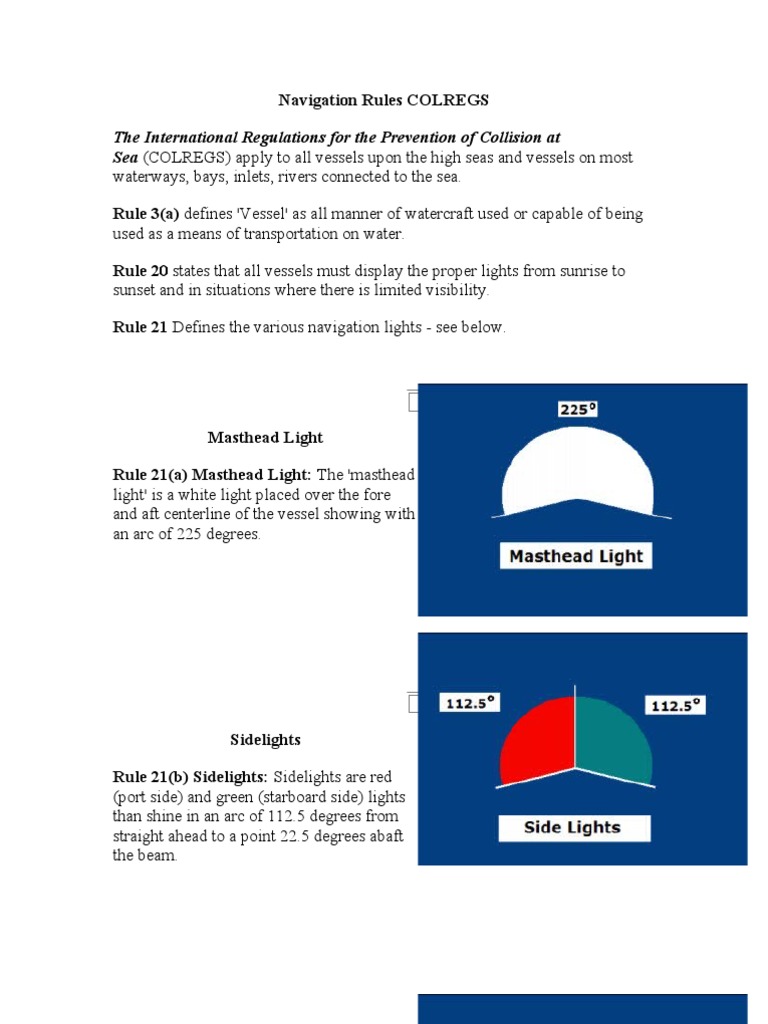 Navigation Rules COLREGS