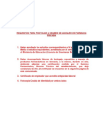 Requisitos Farmacia