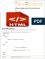 HTML Studysheet