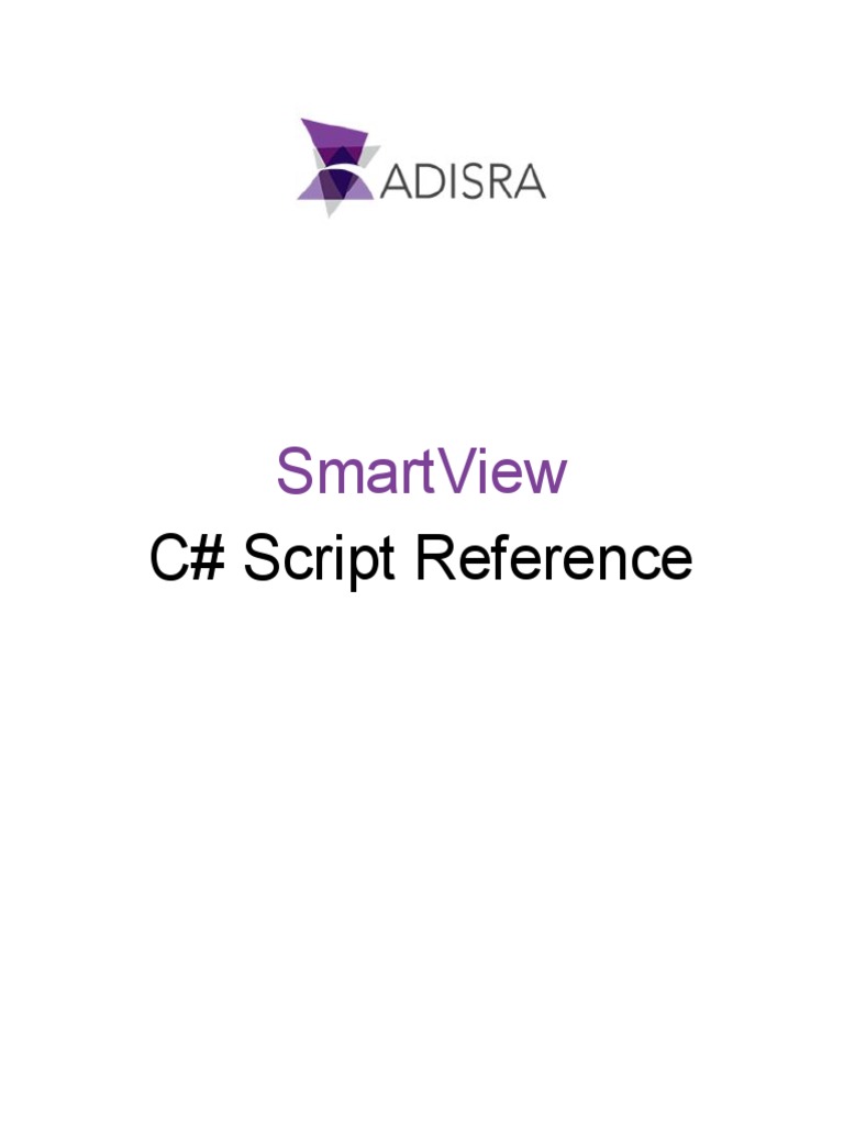 SmartView C# Scripting Guide | PDF | C Sharp (Programming Language ...
