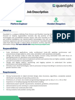 JD - Platform Engineer 1